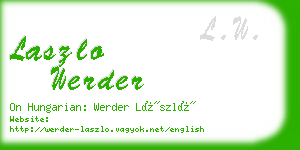 laszlo werder business card